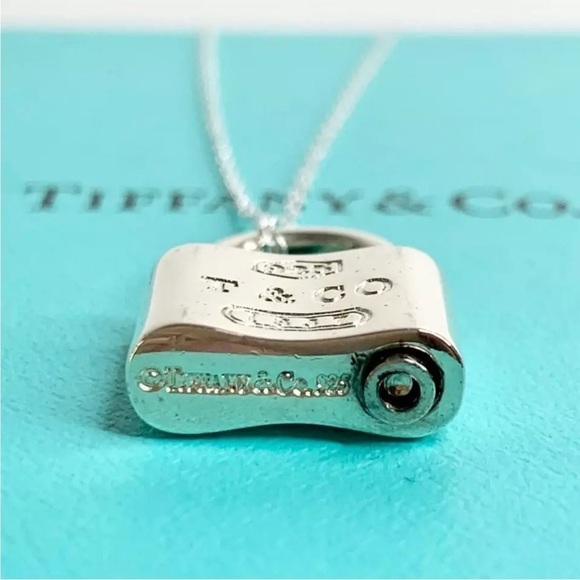 Authentic Retired Tiffany&Co. 1837 Lock Padlock Necklace Pendant 925 16” - Picture 3 of 7
